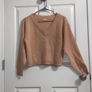 garage blush pink sweater